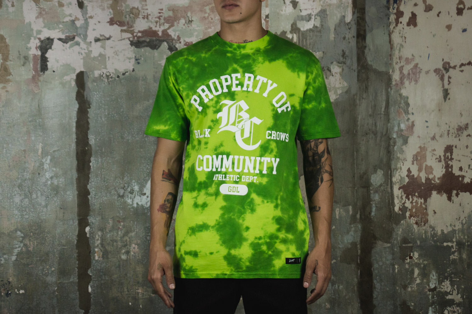 LUST TEE GDL BCC TIE DYE LIME GREEN (6796387024962)