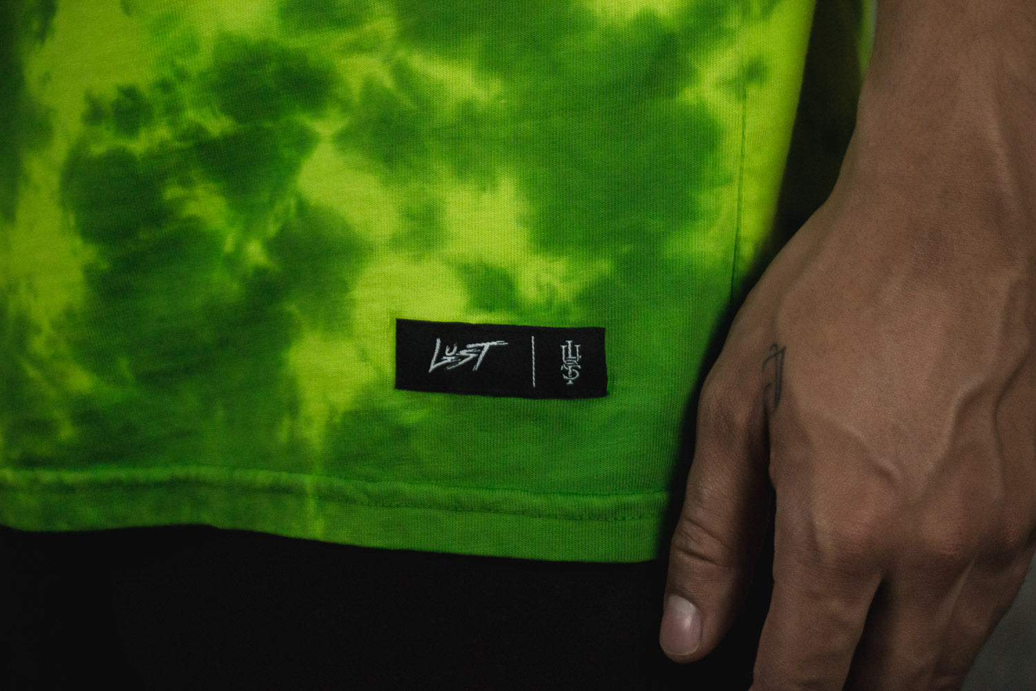 LUST TEE GDL BCC TIE DYE LIME GREEN (6796387024962)