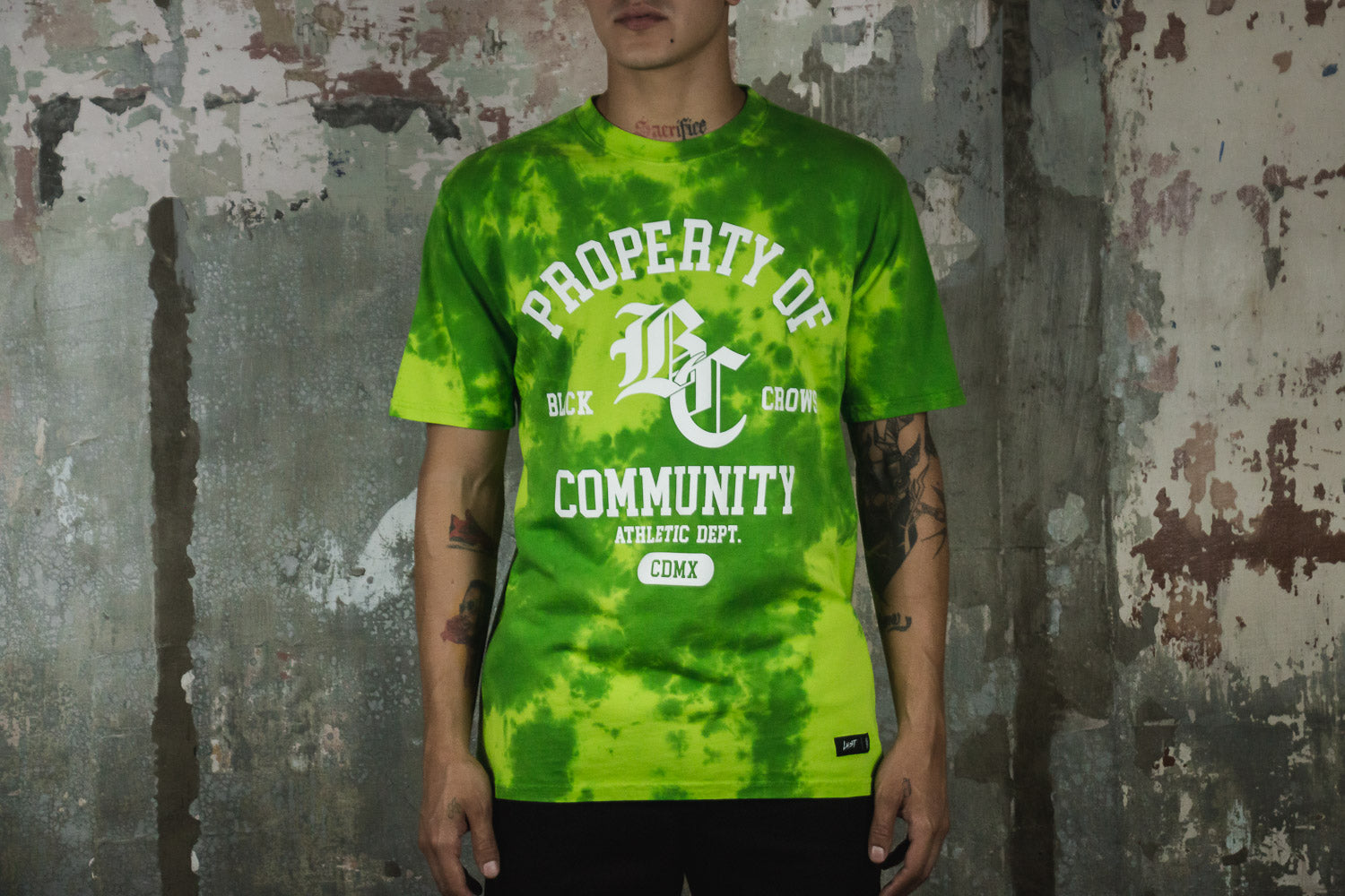 LUST TEE CDMX BCC TIE DYE LIME GREEN (6799872393282)