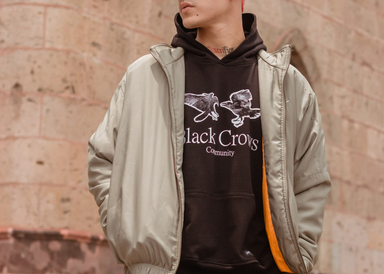 LUST BRAND BCC PAPER CROWS HOODIE BLACK (6767373942850)