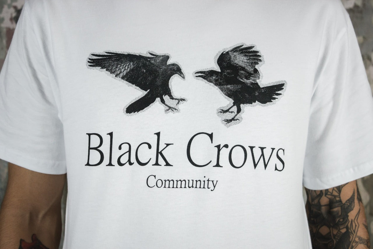 LUST BRAND BCC PAPER CROWS TEE WHITE (6767373975618)