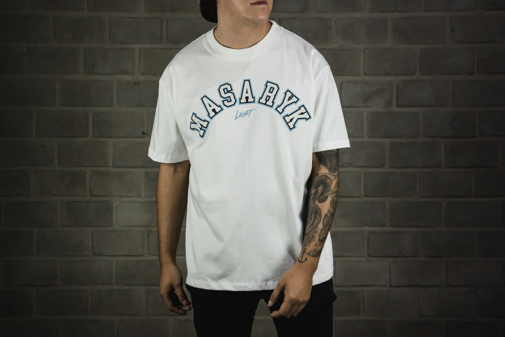 Lust Brand “Collegiate” tee (6719879938114)