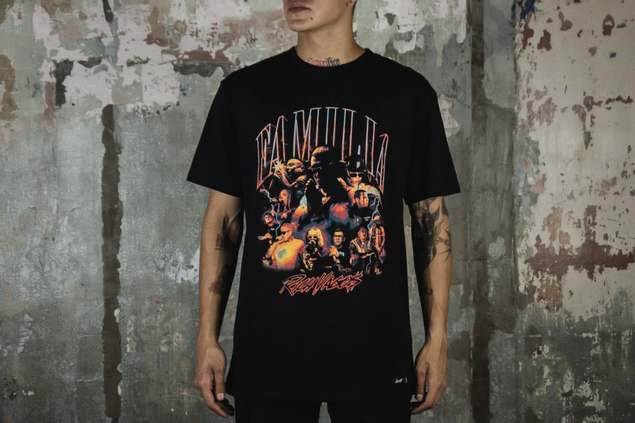 Lust Brand x Rich Vagos "Familia" Tee L LUST BRAND