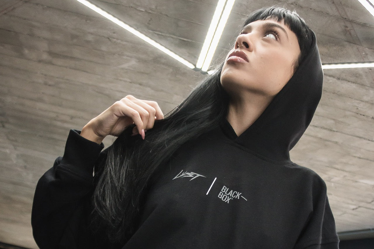 Lust x Black Box  "Amor por el Dolor" Hoodie L LUST BRAND