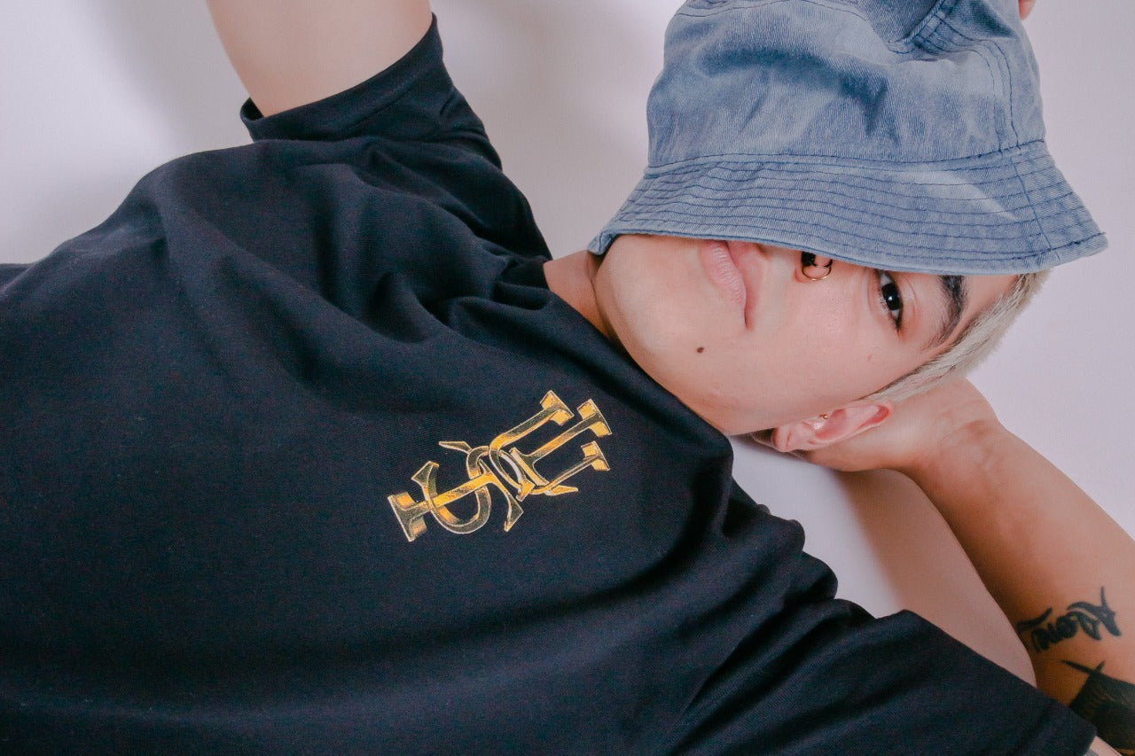 Lust Brand Gold Monogram Tee (6776132960322)