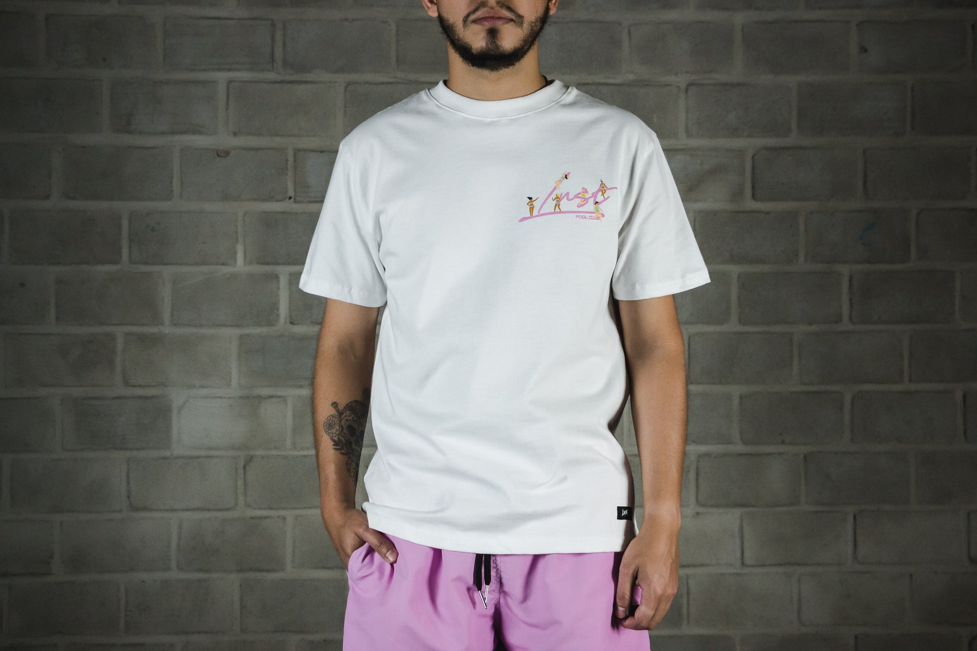 LUST BRAND POOL GIRLS TEE BLANCO (6736899604546)